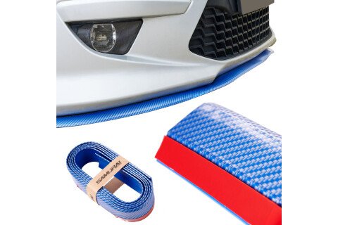 Poklopac prednjeg branika univerzalni spojler karbonski - 2,5m, plavi