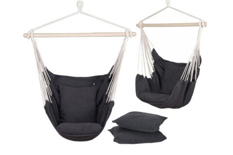 Brazilska viseća mreža s crnim jastucima