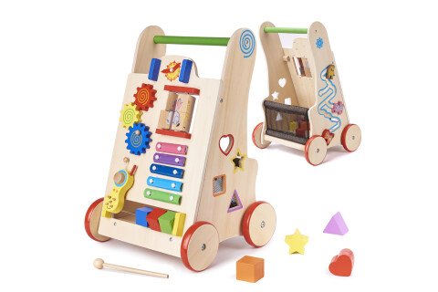 Drvena edukativna kocka Pusher Walker 6 u 1