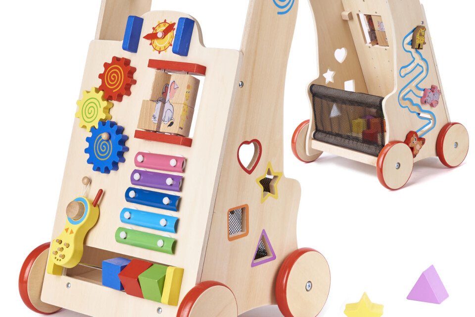 Drvena edukativna kocka Pusher Walker 6 u 1