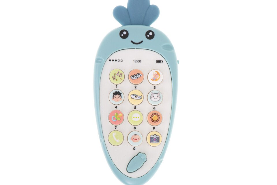 Gyermek oktató telefon, sárgarépa - kék