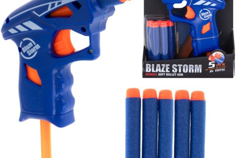 Automatische Schaumstoff-Dartpistole + 5 Darts