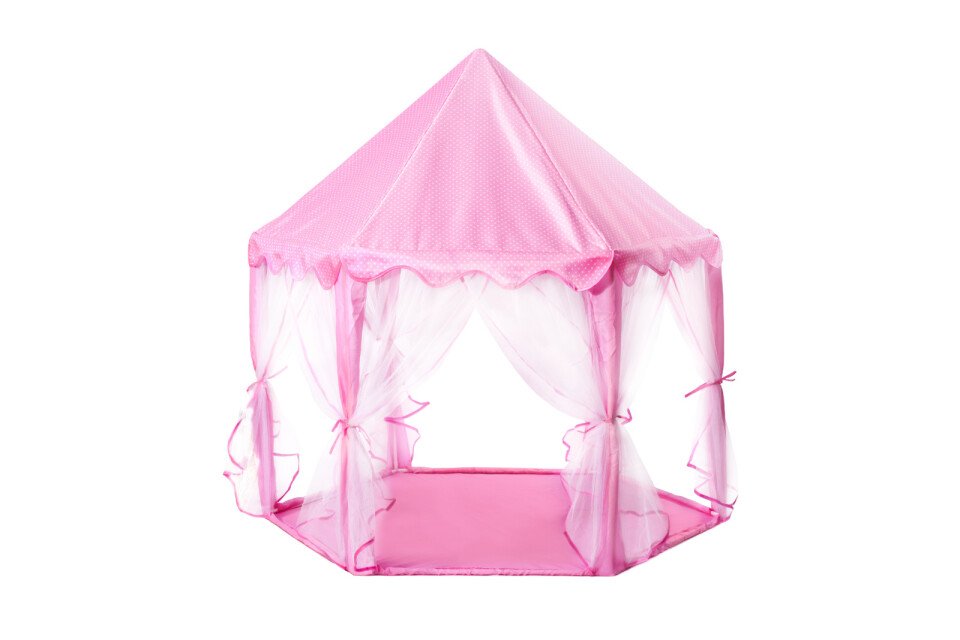 Σπίτι πτυσσόμενη σκηνή παιχνιδιού - 140 cm, ροζ