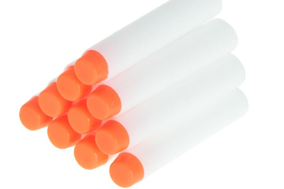 Strzałki fluorescencyjne kompatybilne z NERF, 10 szt