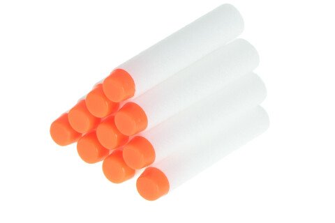Strzałki fluorescencyjne kompatybilne z NERF, 10 szt