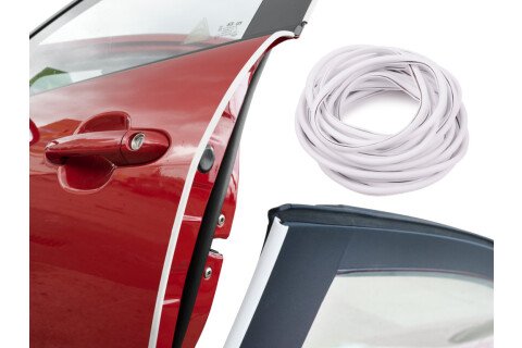 Schutzprofil für die Kante der Autotürstoßstange, 5 m – weiß