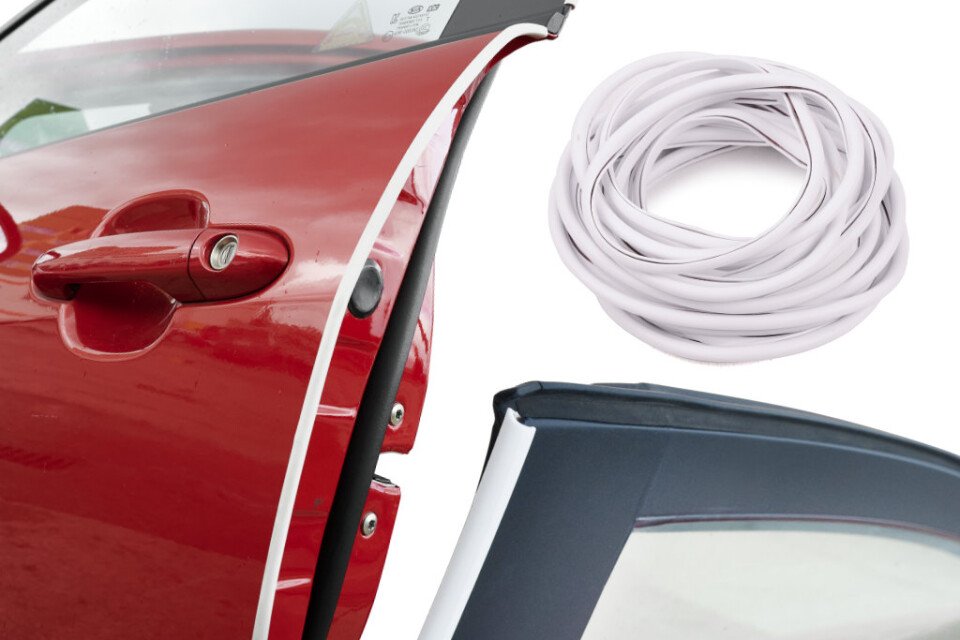 Schutzprofil für die Kante der Autotürstoßstange, 5 m – weiß