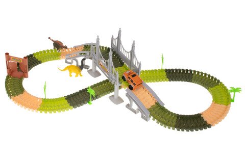 Dinoszaurusz pálya + autó - 192 alkatrész