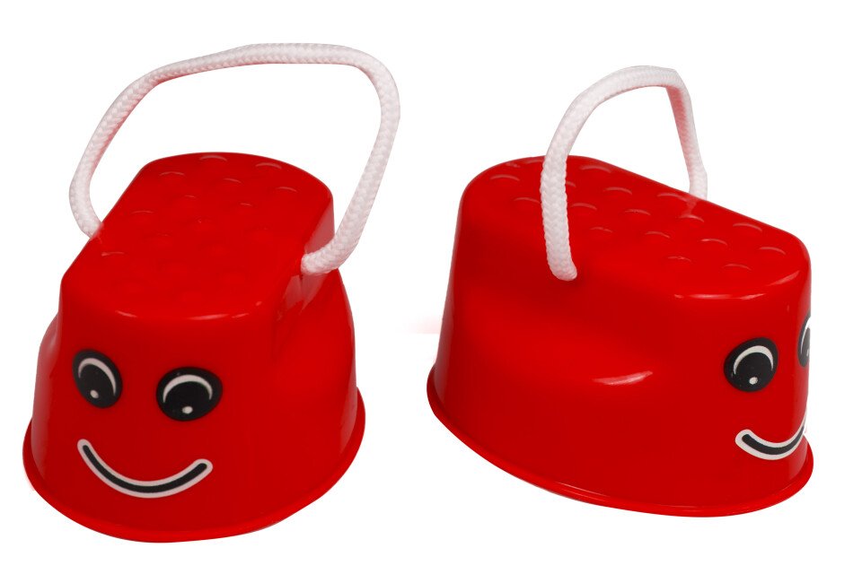 Παιδικά ξυλοπόδαρα για ισορροπία - 2 τεμ, κόκκινο