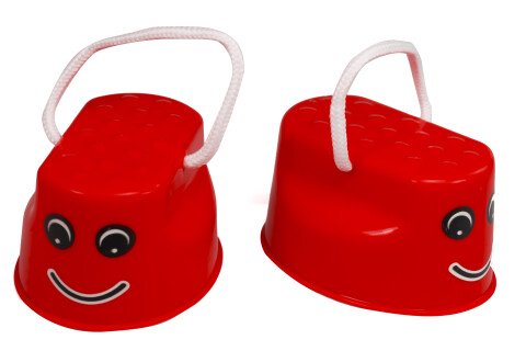 Παιδικά ξυλοπόδαρα για ισορροπία - 2 τεμ, κόκκινο