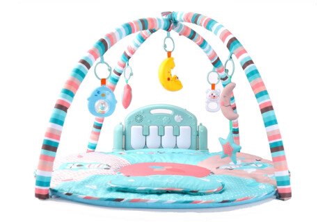 Tappetino educativo per bambini 3 in 1 + pianoforte + ciondoli