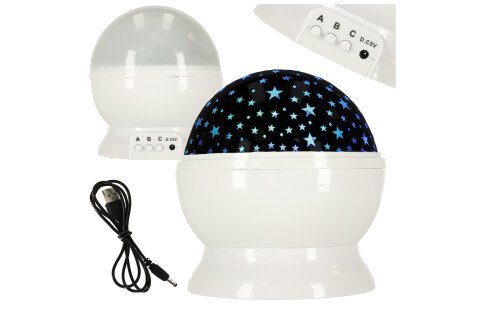 Nočna svetilka - 2v1 USB zvezda, bela