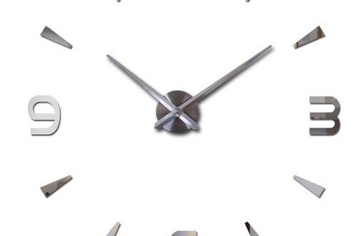 Wanduhr 80-120cm, silber