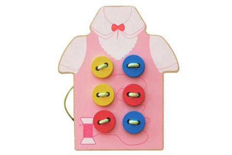 Set pentru a învăța să coase nasturi, roz
