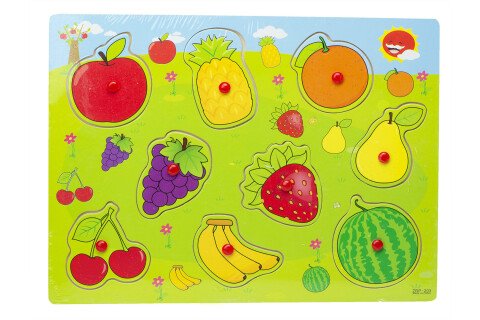 Puzzle in legno - forme di frutta