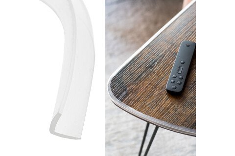 Silikonband zum Kanten- und Eckenschutz, transparent, 1 m