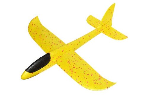 Szybowiec styropianowy - 2LED 48x47cm, żółty