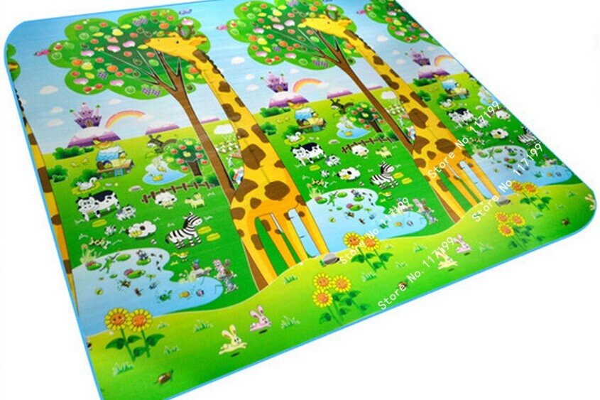 Dvostrana obrazovna pjenasta prostirka ZOO 200cm x 180cm x 0,5cm