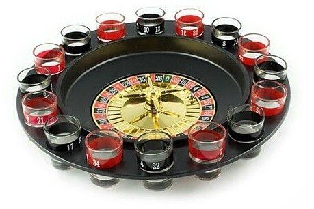 Roulette alcolica per feste + 16 bicchieri