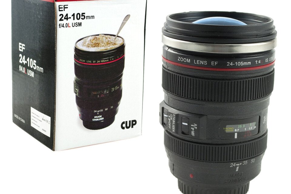 Termohrnček v tvare objektívu fotoaparátu, 330 ml