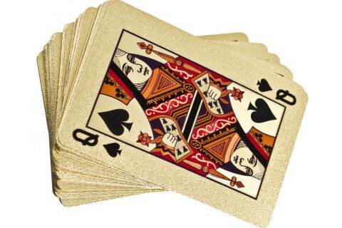 Zlate plastične igralne karte