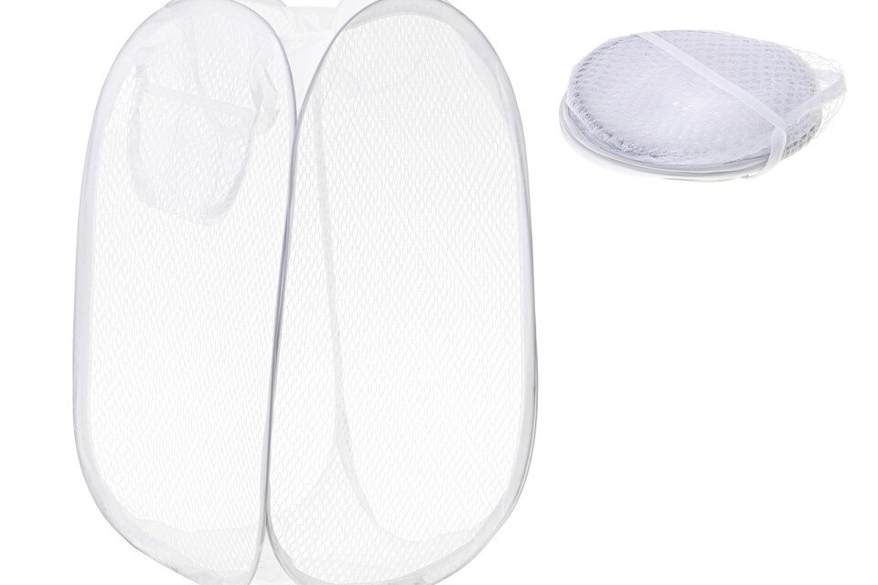 Organizer-Korb für Wäsche, Spielzeug, Kleidung, faltbar, weiß