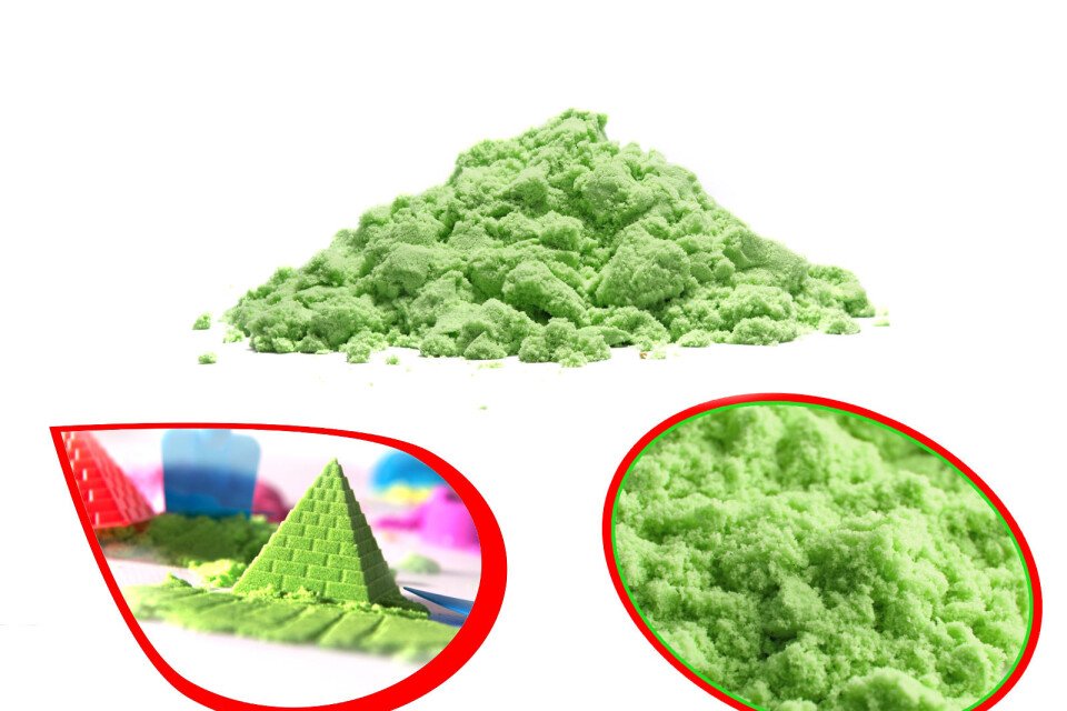 Kinetični pesek 1kg , zelen