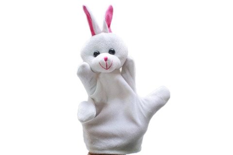 Păpușă de mână de pluș iepure