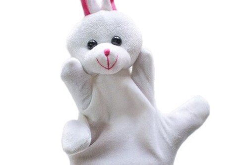 Păpușă de mână de pluș iepure