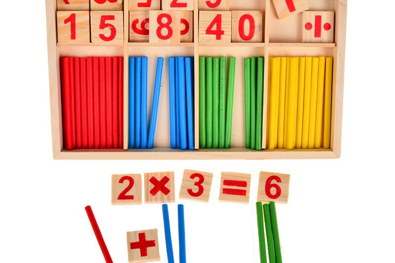 Bastoncini per imparare a contare + numeri set educativo montessori