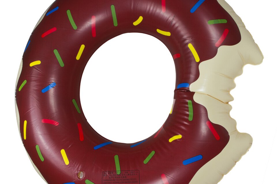 Ring za napuhavanje, Donut, 110 cm, smeđa