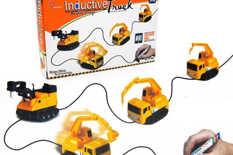 Vozilo bagra - vozi po začrtani poti