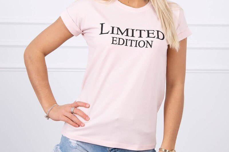 Modna kratka majica - pudrasto roza