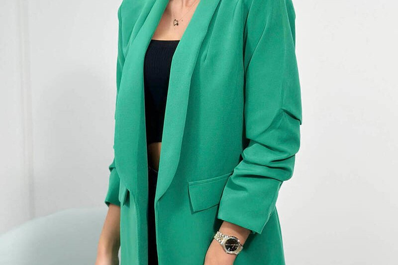 Eleganten zelen blazer