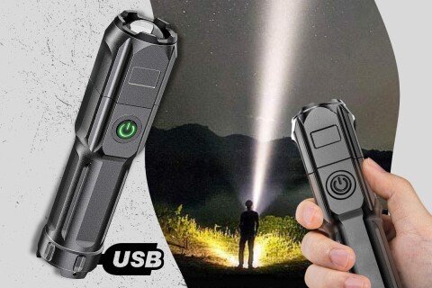 Ručna svjetiljka NightFlash , USB punjenje, Xenon