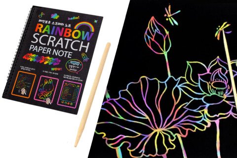 Graffiare colori dell'arcobaleno JazzyBook, libro da colorare speciale, 3+ anni