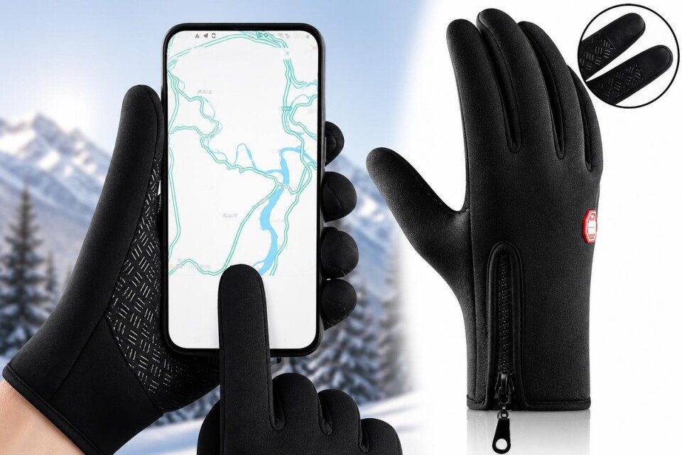 Termo rukavice na dotykovou obrazovku WarmTouch, dotyková obrazovka, protiskluzové, sportovní
