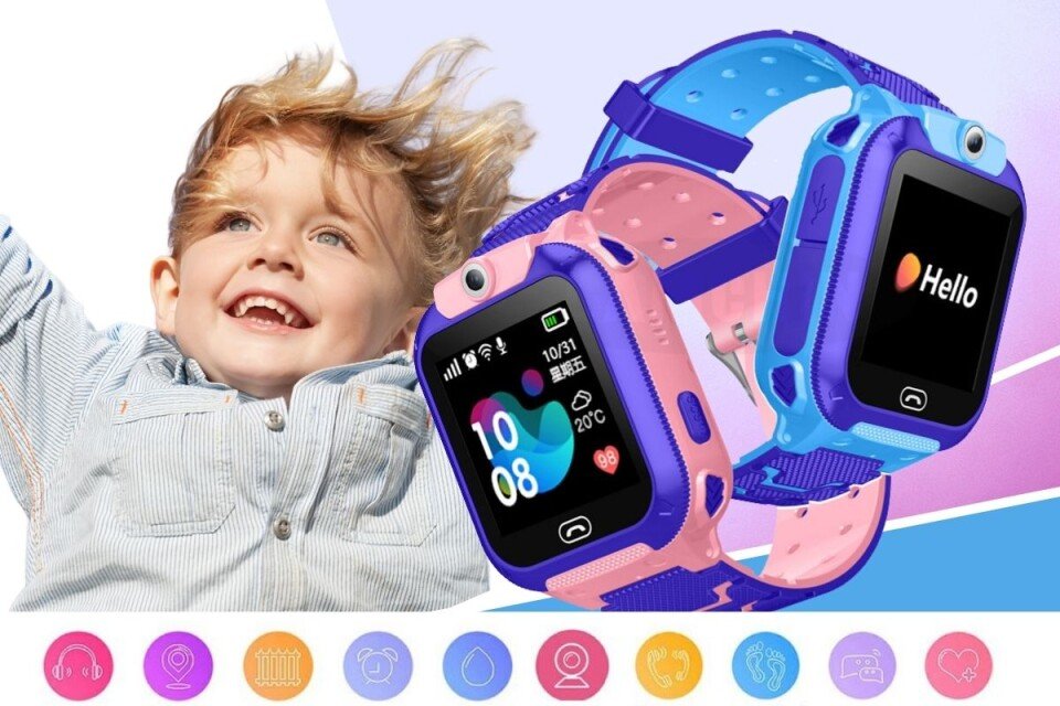 Смарт часовник за деца Q12, LBS, SOS бутон, геолокация, обаждания, SMS-и