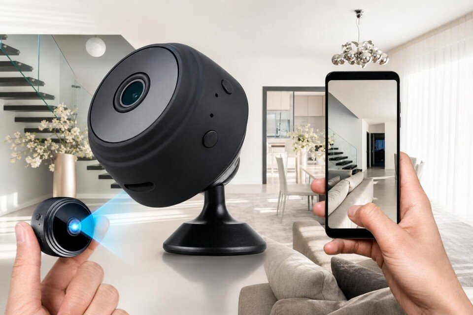 Nadzorna mini kamera SafeHome, WiFi, dnevno-nočno snemanje, otroška varuška