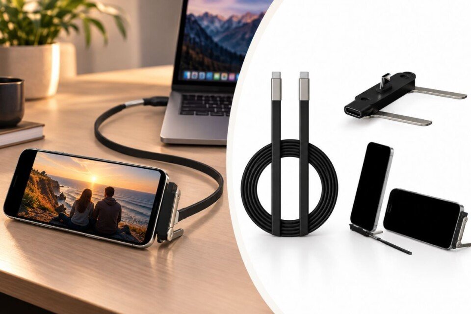 Víceúčelový nabíjecí kabel Nexcord, USB-C, micro USB, Lightning