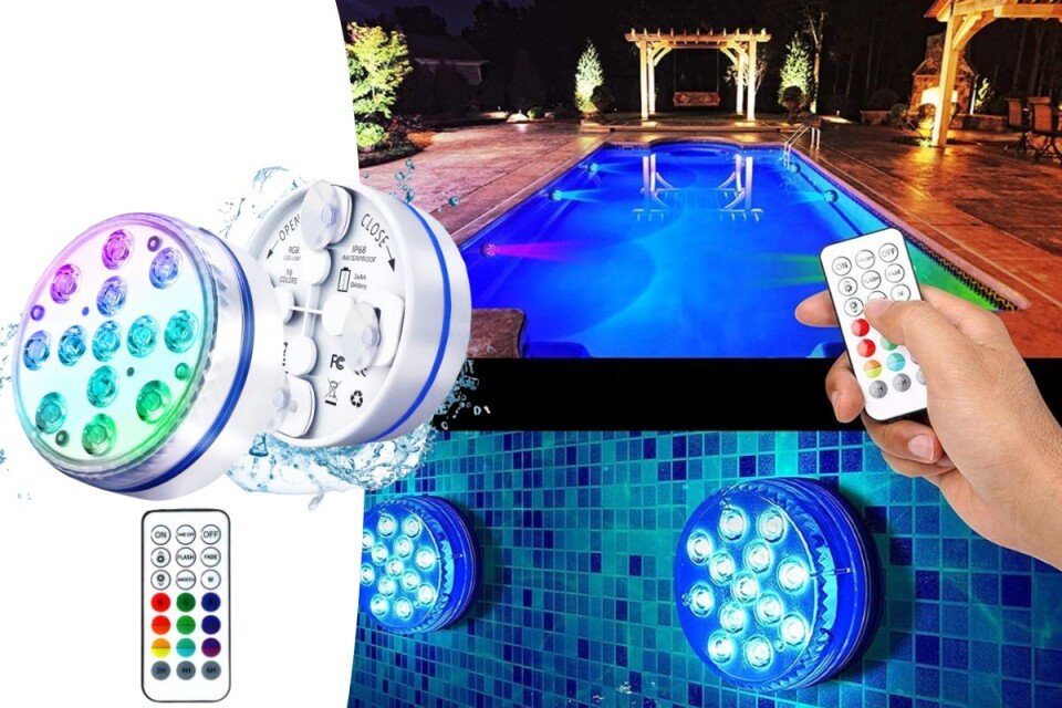 Lampada a LED per acqua ColorBay, telecomando, 4x