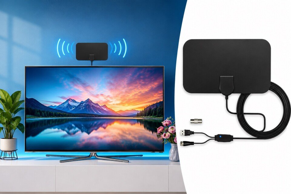 LynSmart digitale Zimmer-TV-Antenne, 4K, 80 km