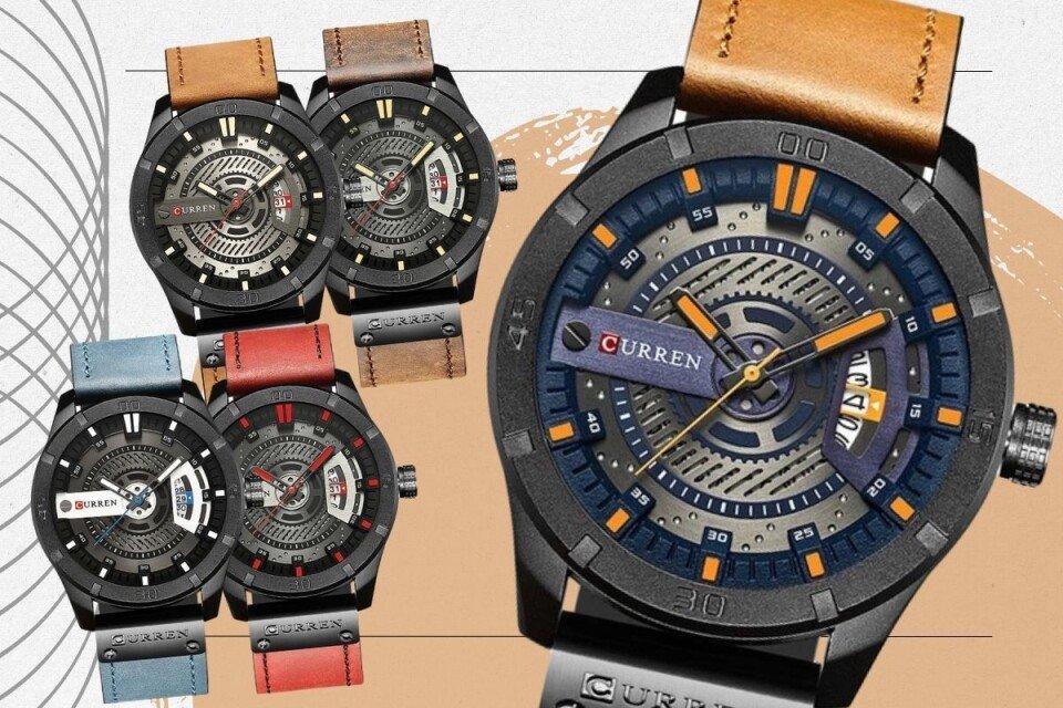 Луксозен спортен мъжки часовник FireDesire, водоустойчив, хронограф, дата