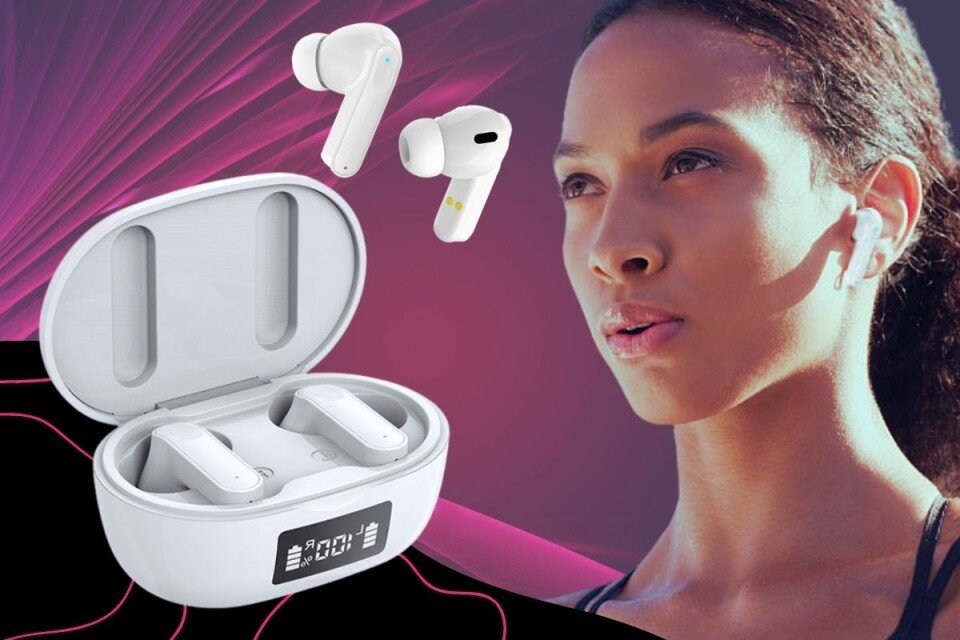 Brezžične Bluetooth slušalke WhiteFantasy, LED zaslon, Bluetooth 5.0