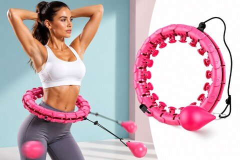 Podesivi hula obruč sa FlexiHoop utezima, 24 segmenta