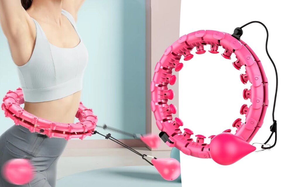 Regulowane hula hop z ciężarkami FlexiHoop, 24 segmenty