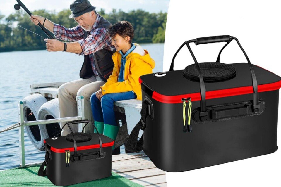 Összecsukható horgászvödör FishBox, 28L