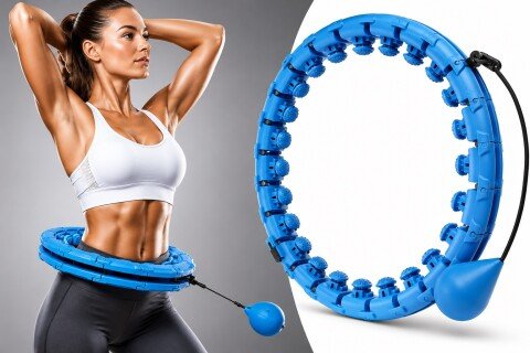 Hula-Hoop-Reifen zum Training, blau, 50-132 cm