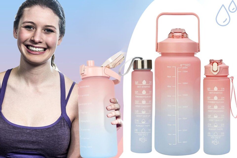 Motivációs vizes palackok MotiBottles, 3 db