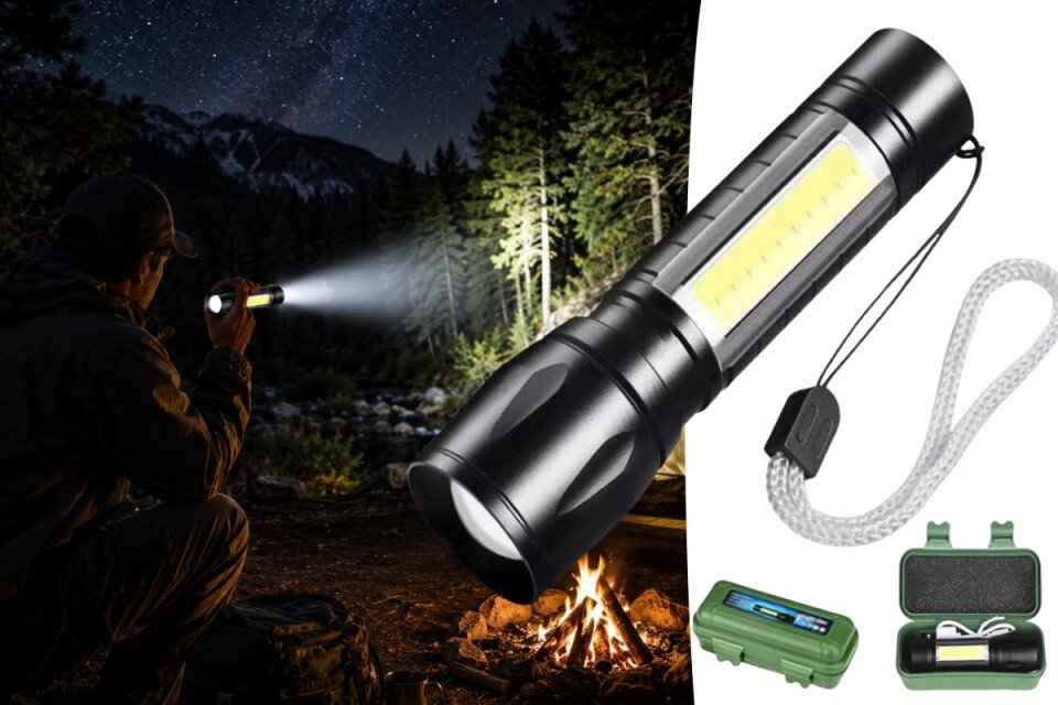 Vorlix punjiva LED baterijska lampa velike snage